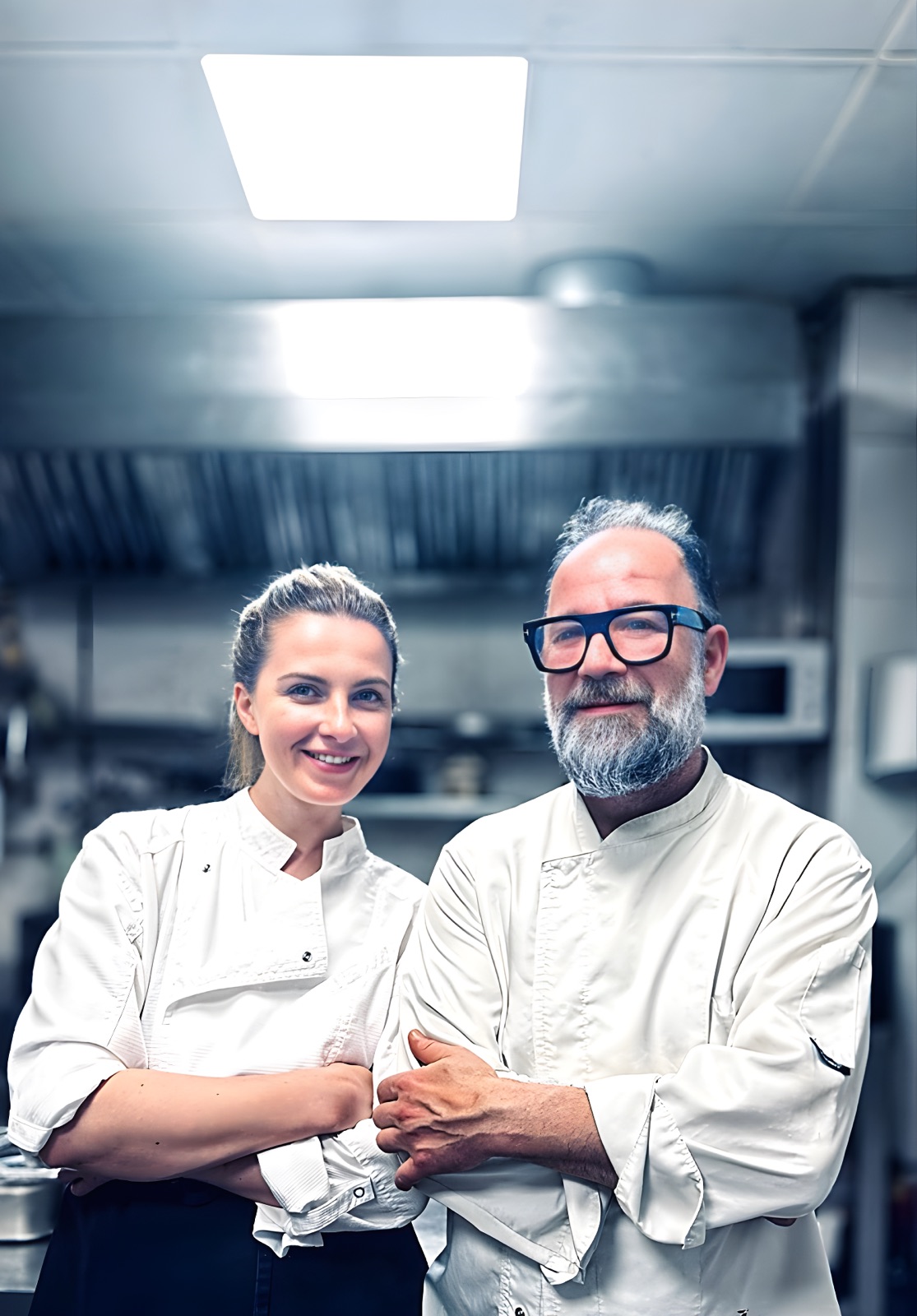 Frank Diaz i Anna Toradze, xefs d'HealthyFoodBCN, a la seva cuina de Barcelona